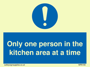 MP6100: Only one person in the kitchen area at a time