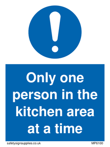 MP6100: Only one person in the kitchen area at a time