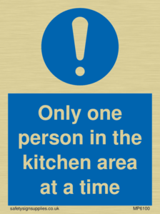 MP6100: Only one person in the kitchen area at a time