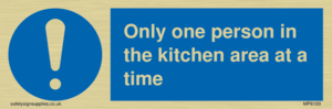 MP6100: Only one person in the kitchen area at a time