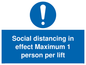 MP6102: Social distancing in effect Maximum 1 person per lift