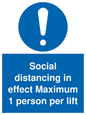 MP6102: Social distancing in effect Maximum 1 person per lift