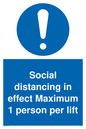 MP6102: Social distancing in effect Maximum 1 person per lift
