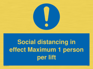 MP6102: Social distancing in effect Maximum 1 person per lift