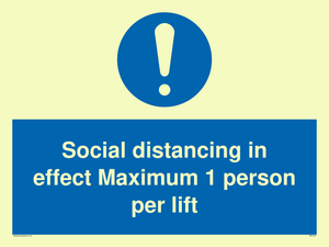 MP6102: Social distancing in effect Maximum 1 person per lift