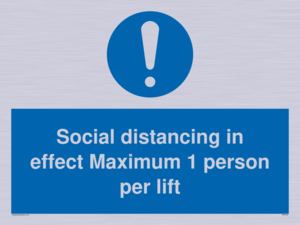 MP6102: Social distancing in effect Maximum 1 person per lift