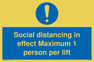 MP6102: Social distancing in effect Maximum 1 person per lift