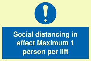 MP6102: Social distancing in effect Maximum 1 person per lift