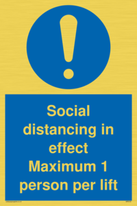 MP6102: Social distancing in effect Maximum 1 person per lift