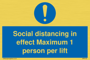 MP6102: Social distancing in effect Maximum 1 person per lift