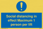 MP6102: Social distancing in effect Maximum 1 person per lift