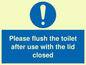 MP6122: Please flush the toilet after use with the lid closed
