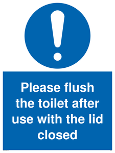 MP6122: Please flush the toilet after use with the lid closed