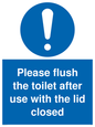 MP6122: Please flush the toilet after use with the lid closed