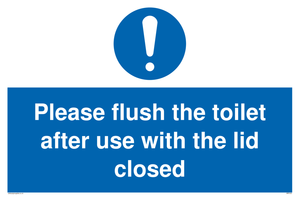 MP6122: Please flush the toilet after use with the lid closed