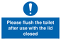 MP6122: Please flush the toilet after use with the lid closed
