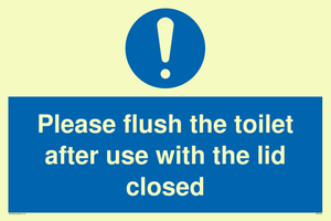 MP6122: Please flush the toilet after use with the lid closed