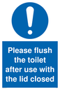 MP6122: Please flush the toilet after use with the lid closed