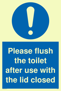 MP6122: Please flush the toilet after use with the lid closed