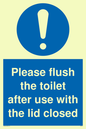 MP6122: Please flush the toilet after use with the lid closed