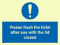 MP6122: Please flush the toilet after use with the lid closed