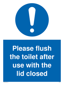 MP6122: Please flush the toilet after use with the lid closed