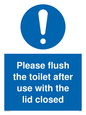 MP6122: Please flush the toilet after use with the lid closed