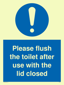 MP6122: Please flush the toilet after use with the lid closed