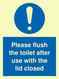 MP6122: Please flush the toilet after use with the lid closed
