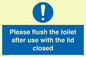MP6122: Please flush the toilet after use with the lid closed