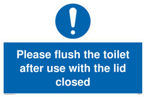 MP6122: Please flush the toilet after use with the lid closed