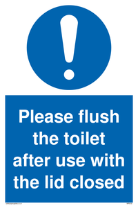 MP6122: Please flush the toilet after use with the lid closed