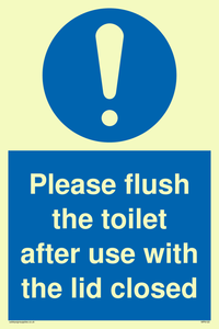 MP6122: Please flush the toilet after use with the lid closed