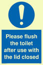 MP6122: Please flush the toilet after use with the lid closed