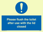 MP6122: Please flush the toilet after use with the lid closed