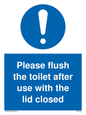 MP6122: Please flush the toilet after use with the lid closed