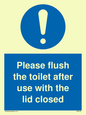 MP6122: Please flush the toilet after use with the lid closed