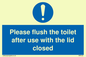 MP6122: Please flush the toilet after use with the lid closed