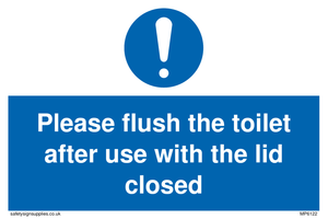 MP6122: Please flush the toilet after use with the lid closed