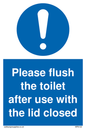 MP6122: Please flush the toilet after use with the lid closed