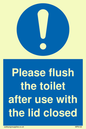 MP6122: Please flush the toilet after use with the lid closed
