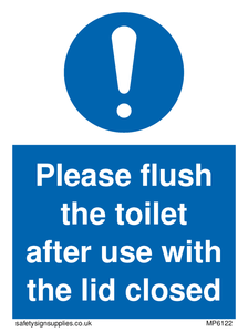 MP6122: Please flush the toilet after use with the lid closed