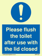 MP6122: Please flush the toilet after use with the lid closed