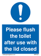 MP6122: Please flush the toilet after use with the lid closed