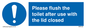 MP6122: Please flush the toilet after use with the lid closed