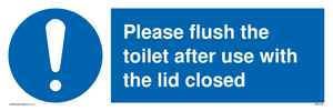MP6122: Please flush the toilet after use with the lid closed