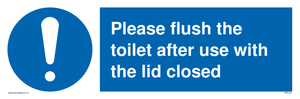 MP6122: Please flush the toilet after use with the lid closed
