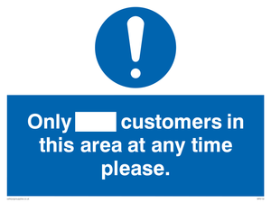 MP6132: Only [ ] customers in this area at any time please