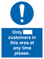 MP6132: Only [ ] customers in this area at any time please