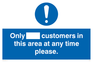 MP6132: Only [ ] customers in this area at any time please